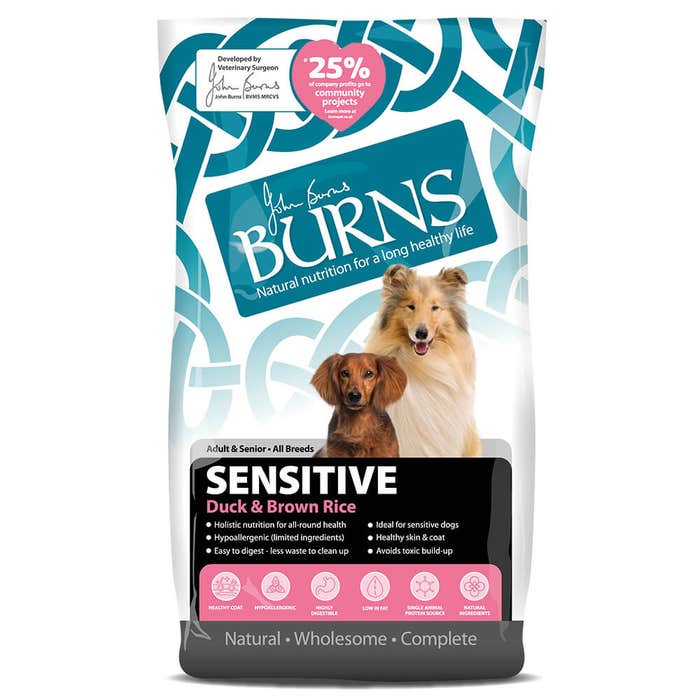 Burns Sensitive Adult Dog with Duck & Rice Dry - 6kg
