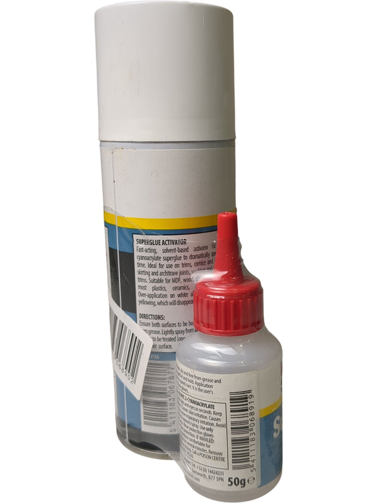 Soudal | Superglue Activator and High Viscosity Glue | 200ml + 50g