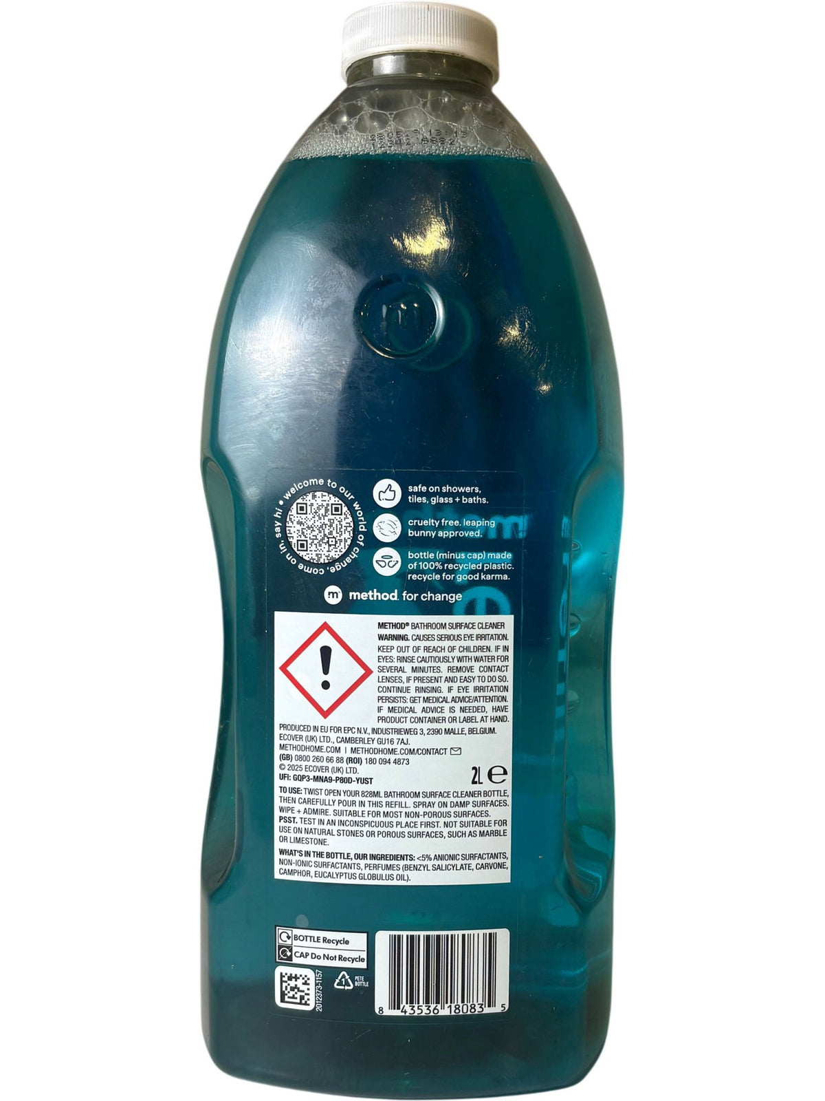 Method Bathroom Surface Cleaner Eucalyptus Mint 2L