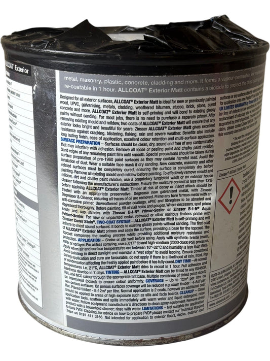 Zinsser AllCoat Exterior Matt Paint 1L