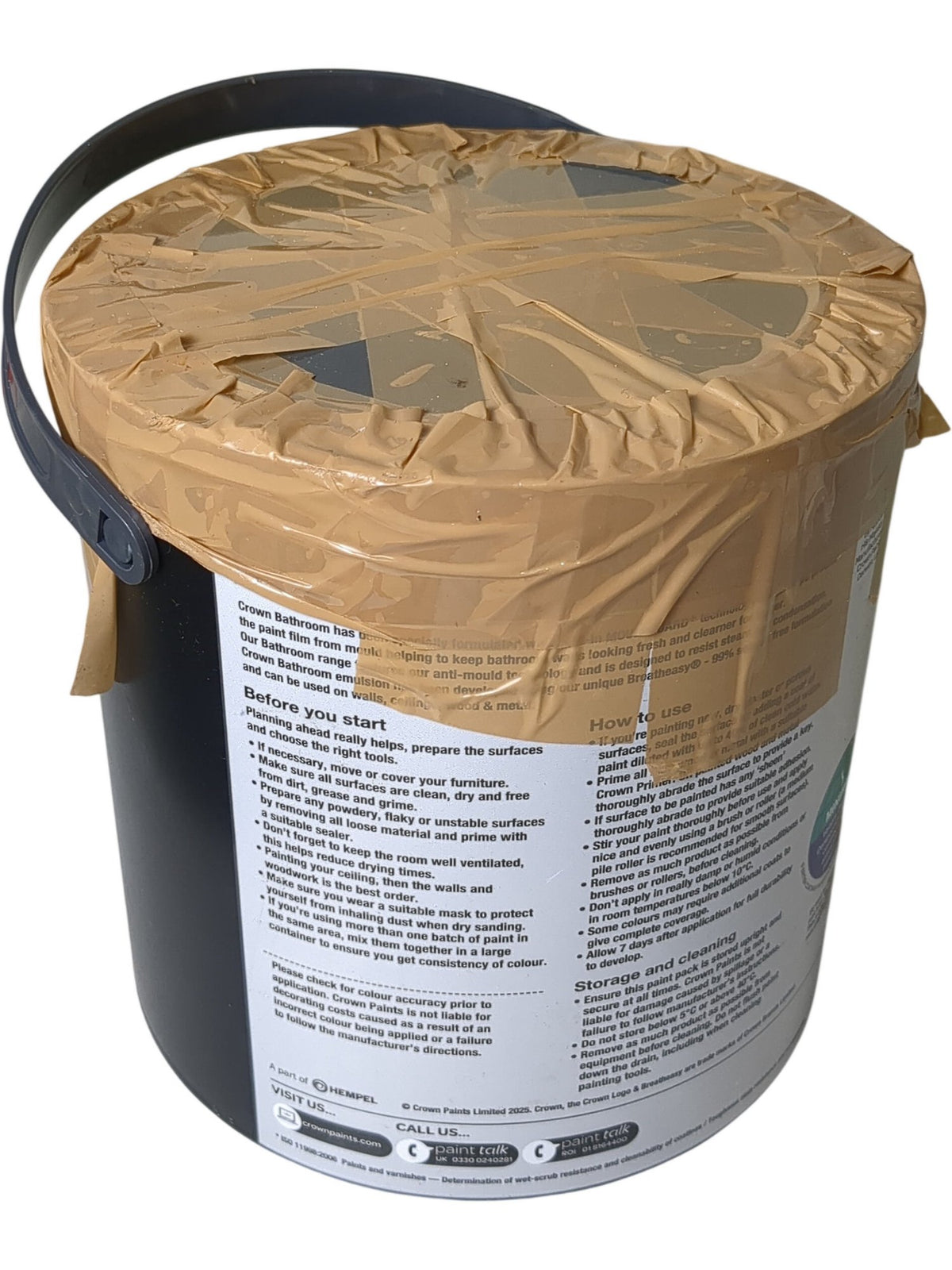 Crown | Easy Clean Bathroom Paint | Midnight Navy | 2.5L