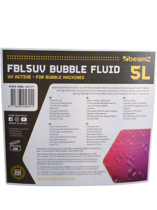 BeamZ | FBL5UV Bubble Fluid | 5L
