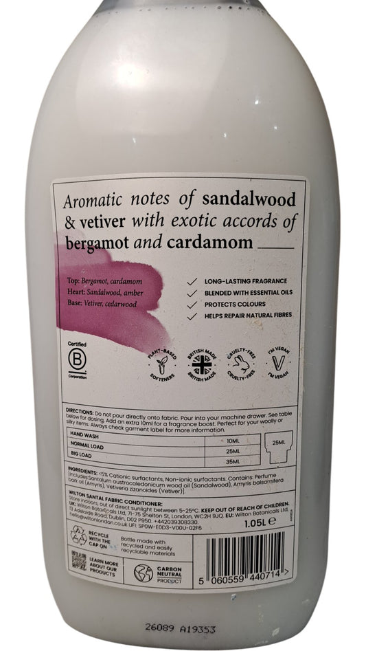 Wilton London | Santal Botanical Fabric Conditioner | 5060559440714 | 1.05L