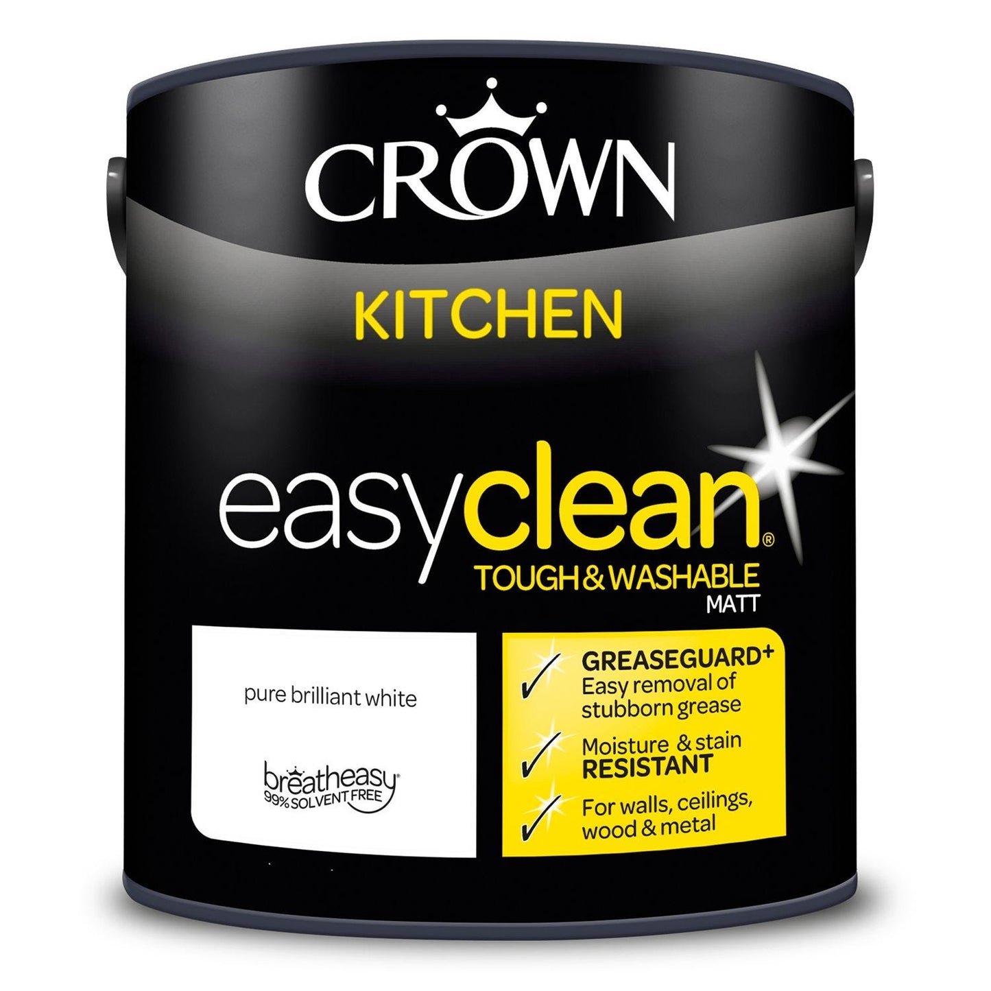 Crown Kitchen| Easy Clean| Pure Brilliant White| Matt|2.5L