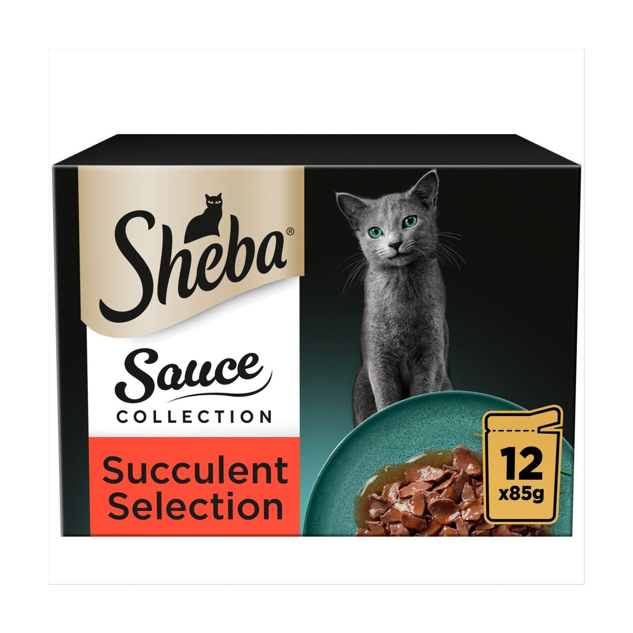 Sheba Sauce Collection Cat Pouches Succulent Selection in Gravy (12x85g)