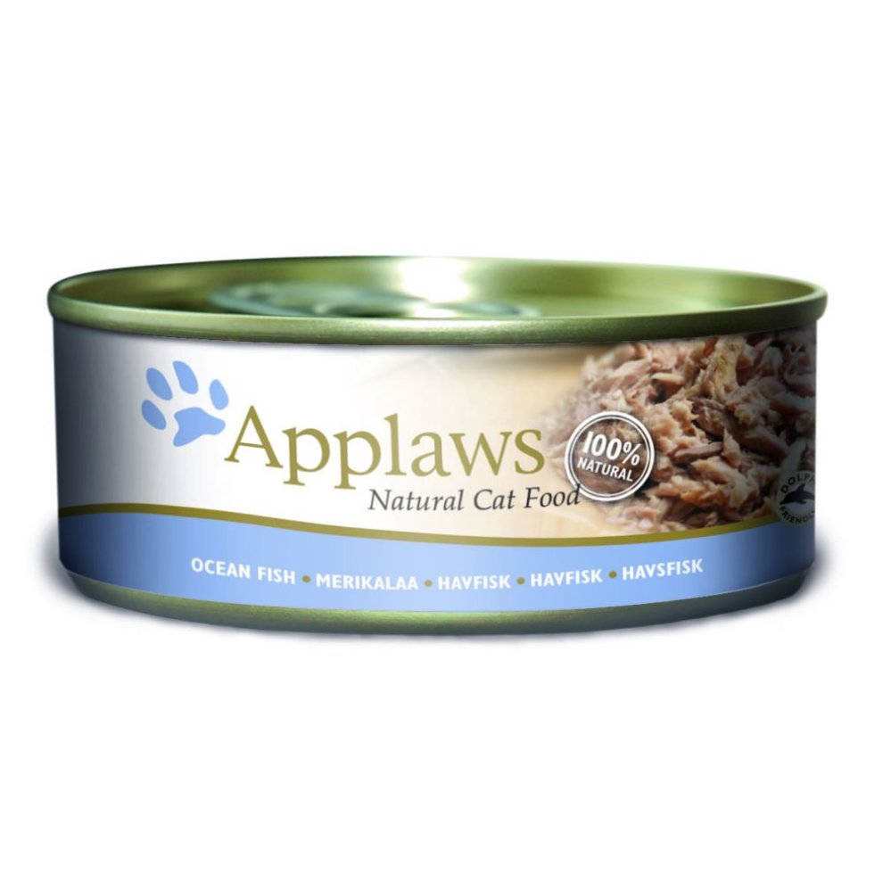 Applaws Cat Food Tin Ocean Fish, 156g, Pack of 24