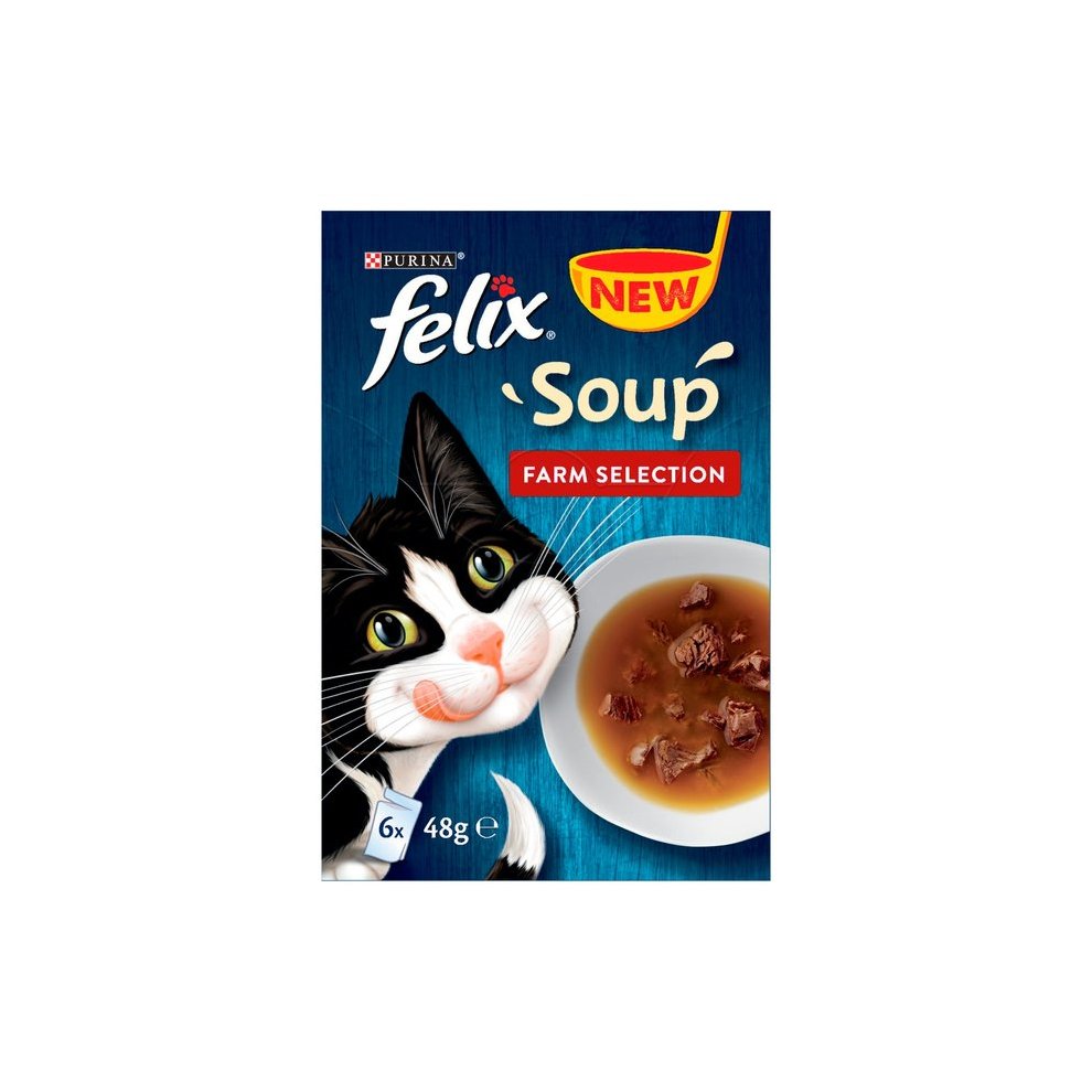 Felix Farm Selection Soup Wet Cat Food 48g X 6