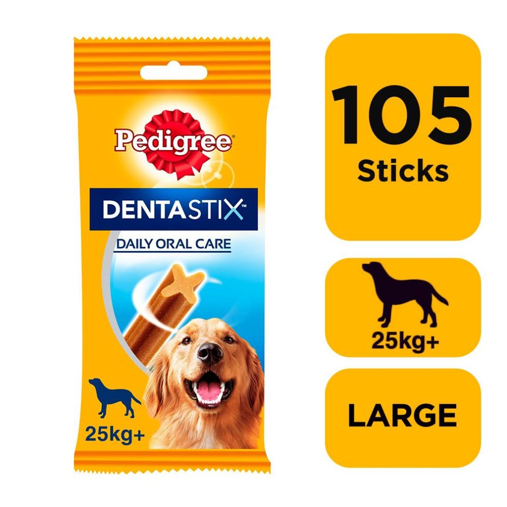 Pedigree DentaStix Daily Dental Chews Large Dog 105 Sticks