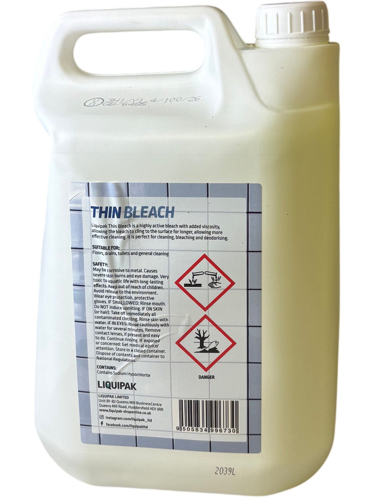 Liquipak Thin Bleach 5L