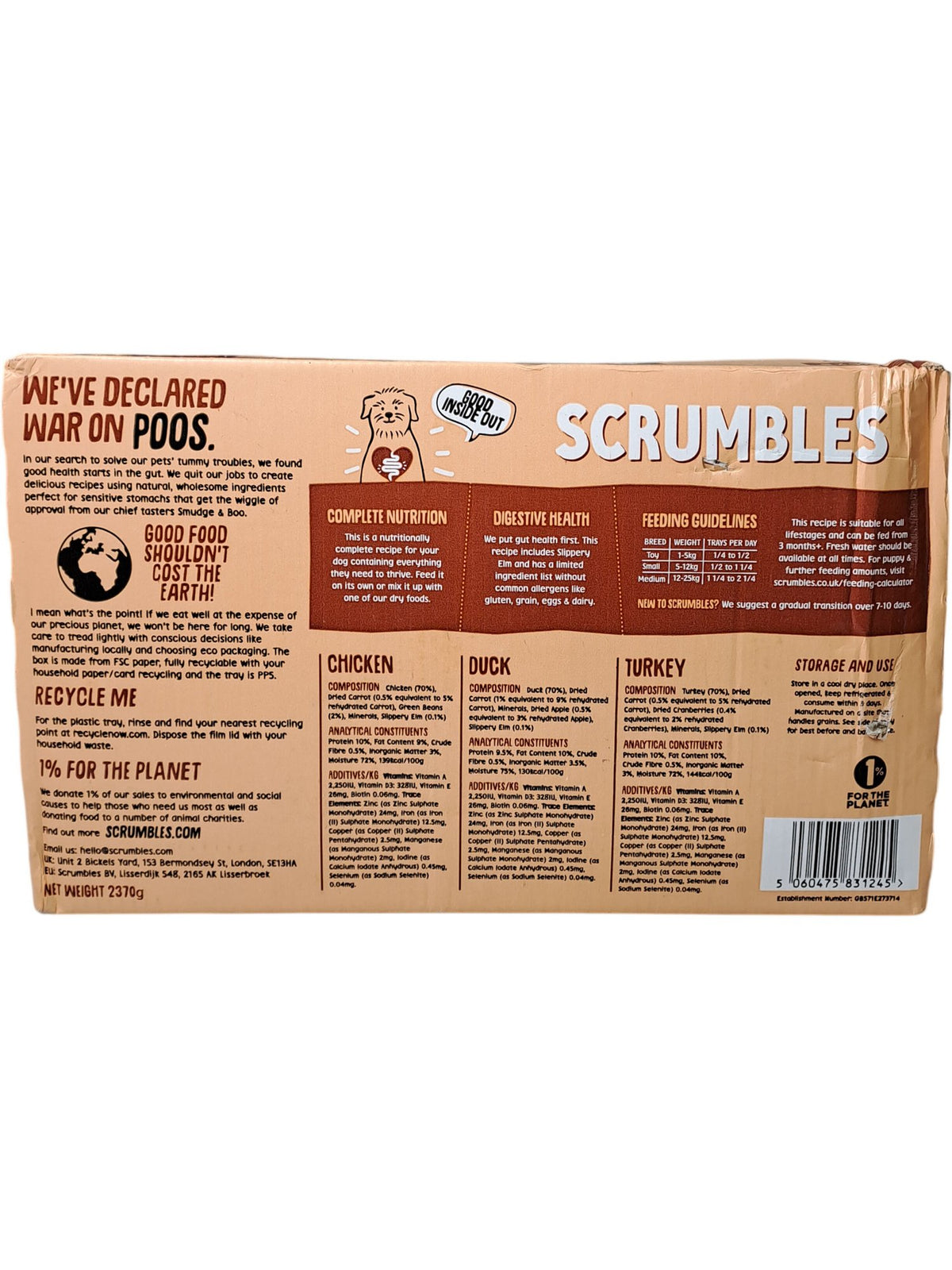 Scrumbles | Gut Friendly Wet Dog Food | Mixed Flavors | 6x395g