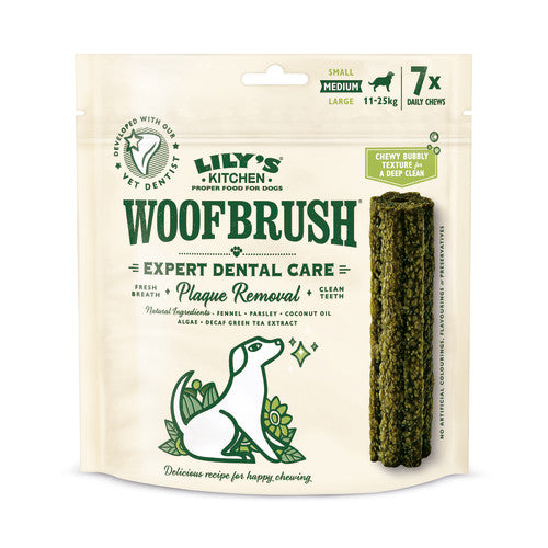 Lily's Kitchen Woofbrush Natural Daily Dental Chew Medium Dog Multipack, 196g
