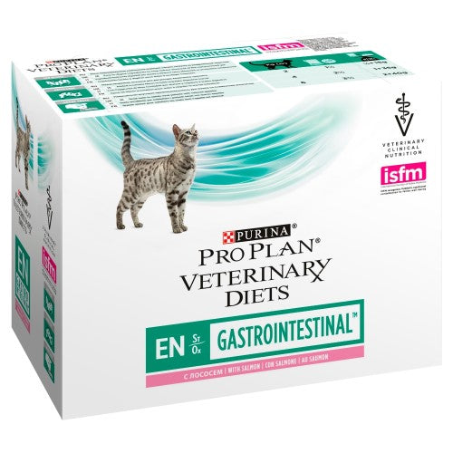 Purina Pro Plan Veterinary Pro Plan Veterinary Diets EN Gastroenteric Salmon Wet Cat Food (10 X 85g Pouch)