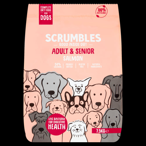 Scrumbles Grain Free Adult and Seniors Salmon Dry Dog Food, 2kg