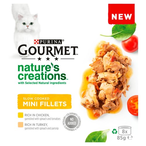 Gourmet Nature's Creations Poultry Wet Cat Food, 8 X 85g
