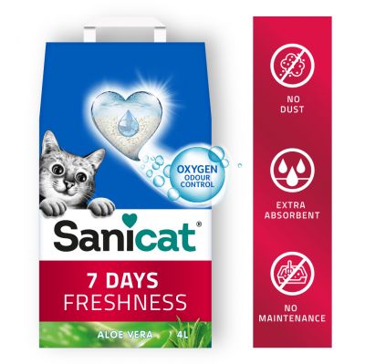 Sanicat 7 Days Freshness Aloe Vera Cat Litter- 4l