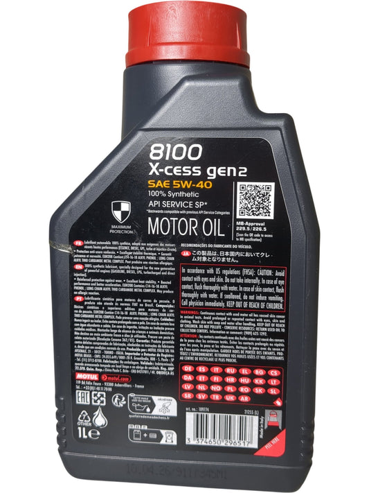 Motul | Motor Oil | 8100 X-cess Gen2 | 1L
