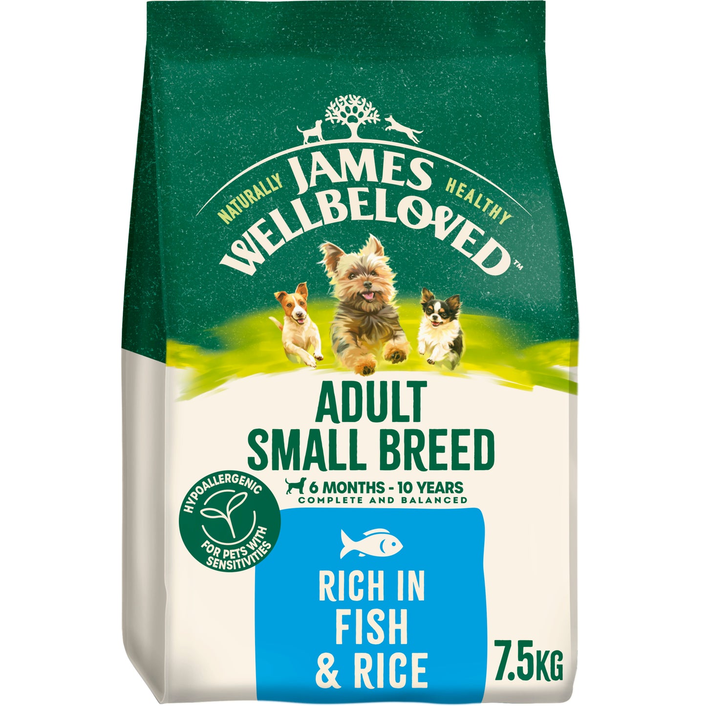 James Wellbeloved | Adult Small Breed | Fish & Rice | 7.5kg