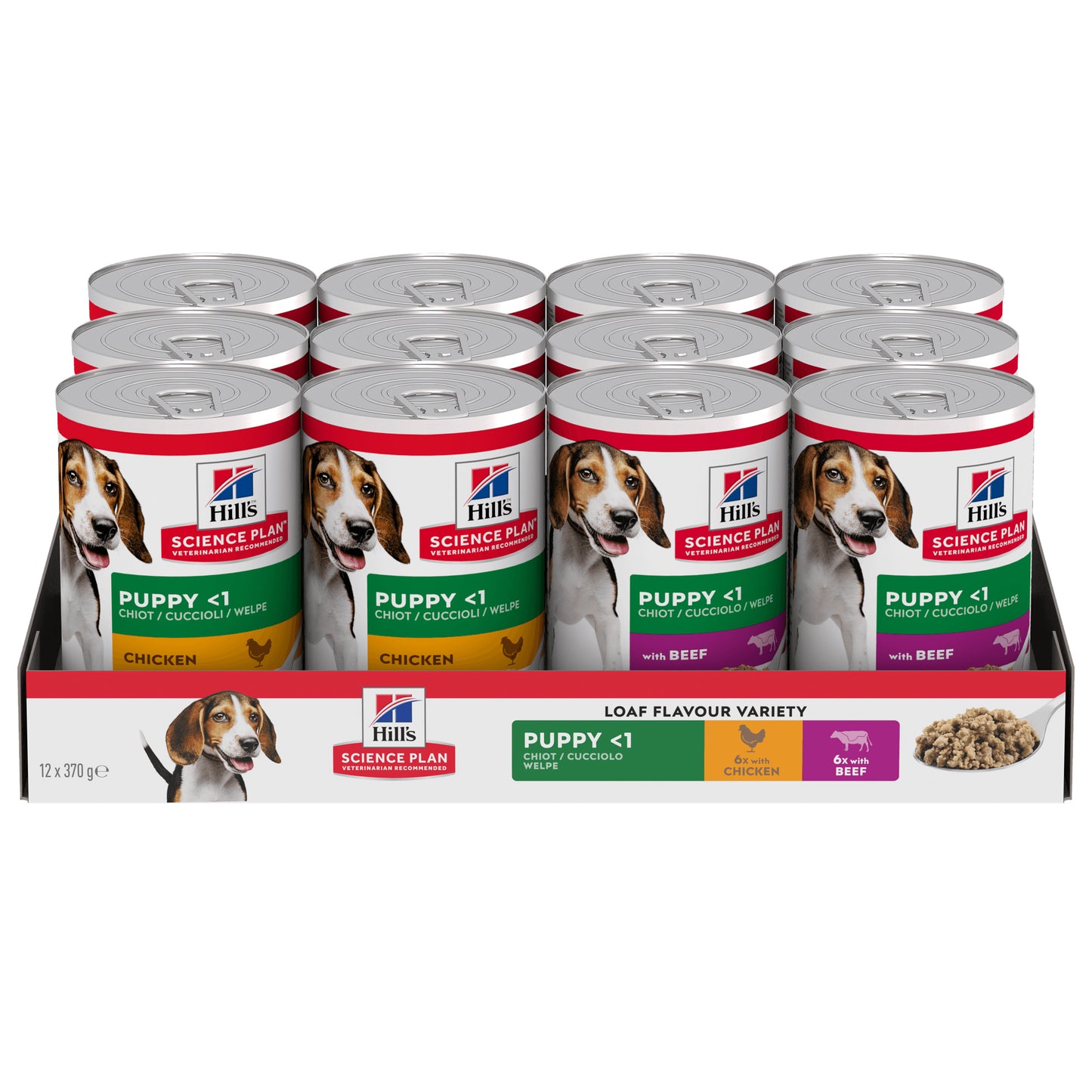 Hill's Dog | Puppy <1 | Chicken & Beef | 12x370g