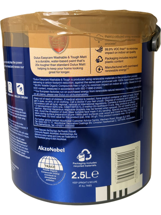 Dulux | EasyCare Washable & Tough Matt Paint | Cornflower White | 2.5L