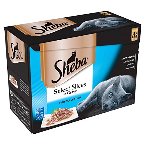 Sheba Select Slices Cat Pouches Fish Collection in Gravy 12x85g
