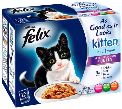 Felix as Good as It Looks Kitten Cat Food Mixed 12 X 100g