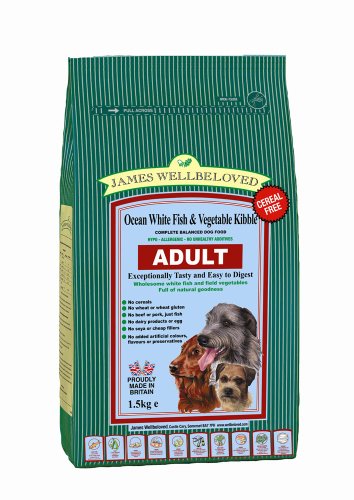 James Wellbeloved Adult Dog Maintenance Grain Free Fish Kibble 1.5kg