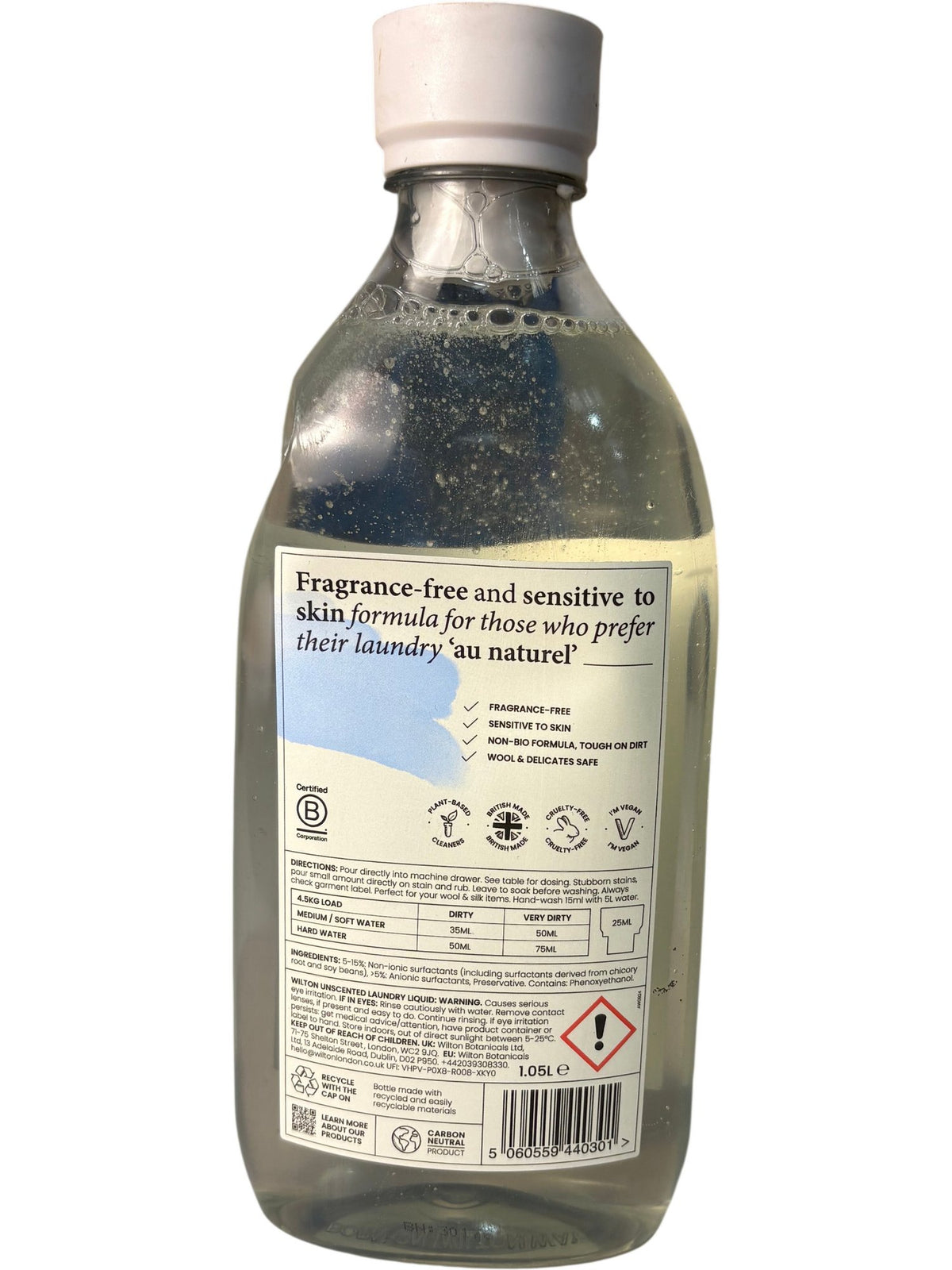 Wilton Botanical Laundry Liquid 5060559440301 1.05L