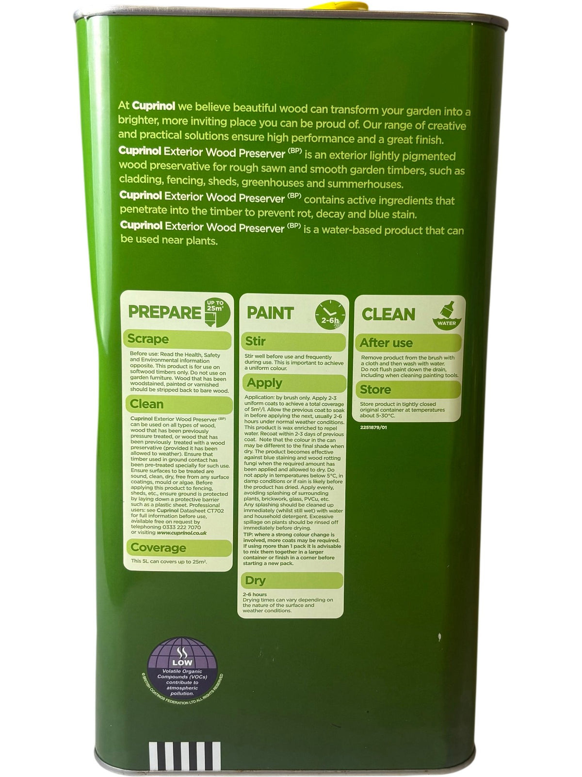 Cuprinol Exterior Wood Preserver Chestnut 5L