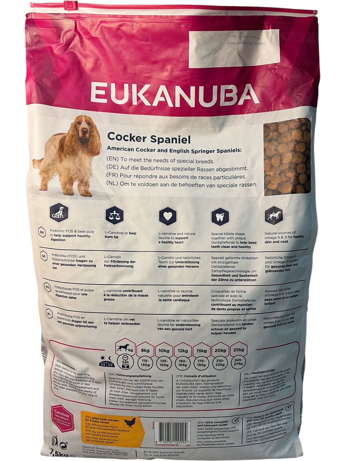 Eukanuba | Breed Specific Cocker Spaniel Adult Dog Food | 7.5kg