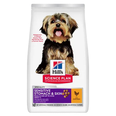 Hill's Science Plan Sensitive Stomach & Skin Adult 1+ Small & Mini Chicken - 6kg