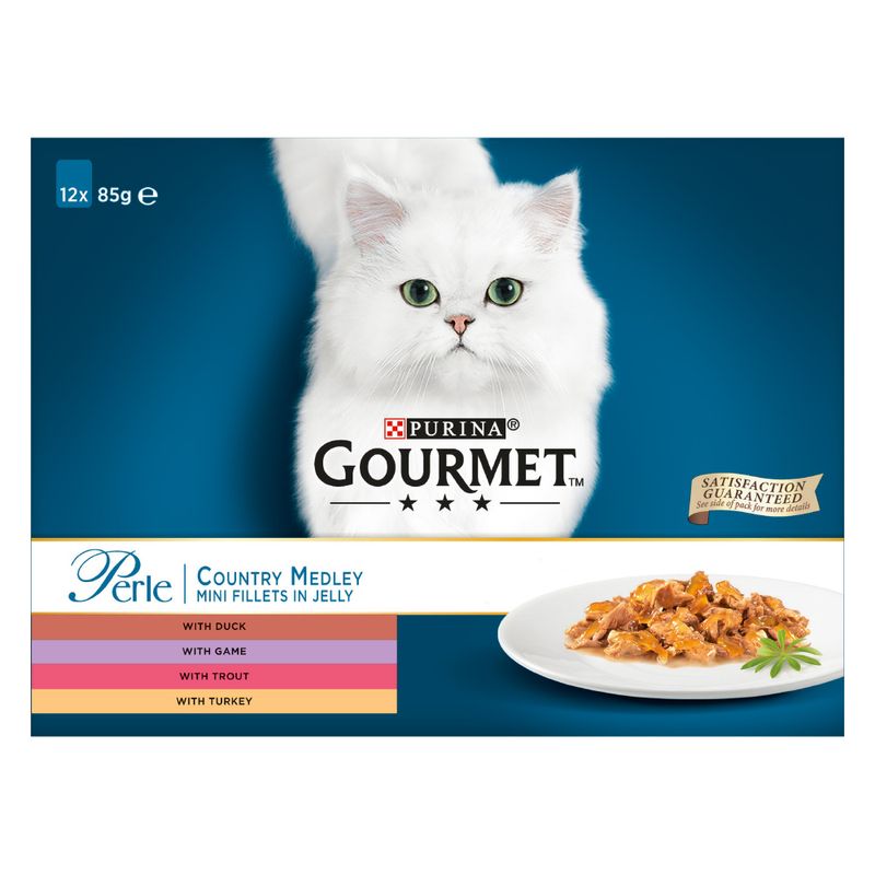 Gourmet Perle Country Medley in Jelly Wet Cat Food (12x85g)