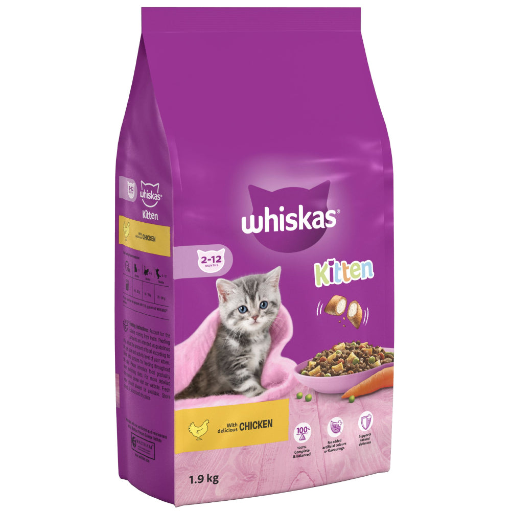 Whiskas Dry 2-12 Mth Kitten Chicken - 1.9KG