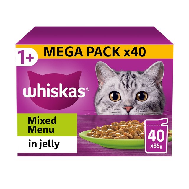 Whiskas Pouch 1+ Mixed Menu Jelly - 40x85g