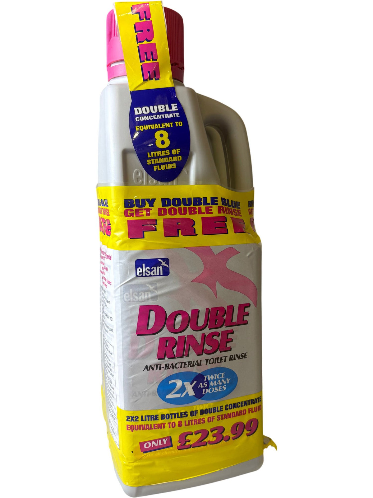 Elsan Double Blue & Rinse Anti-Bacterial Toilet Fluid 2x2L