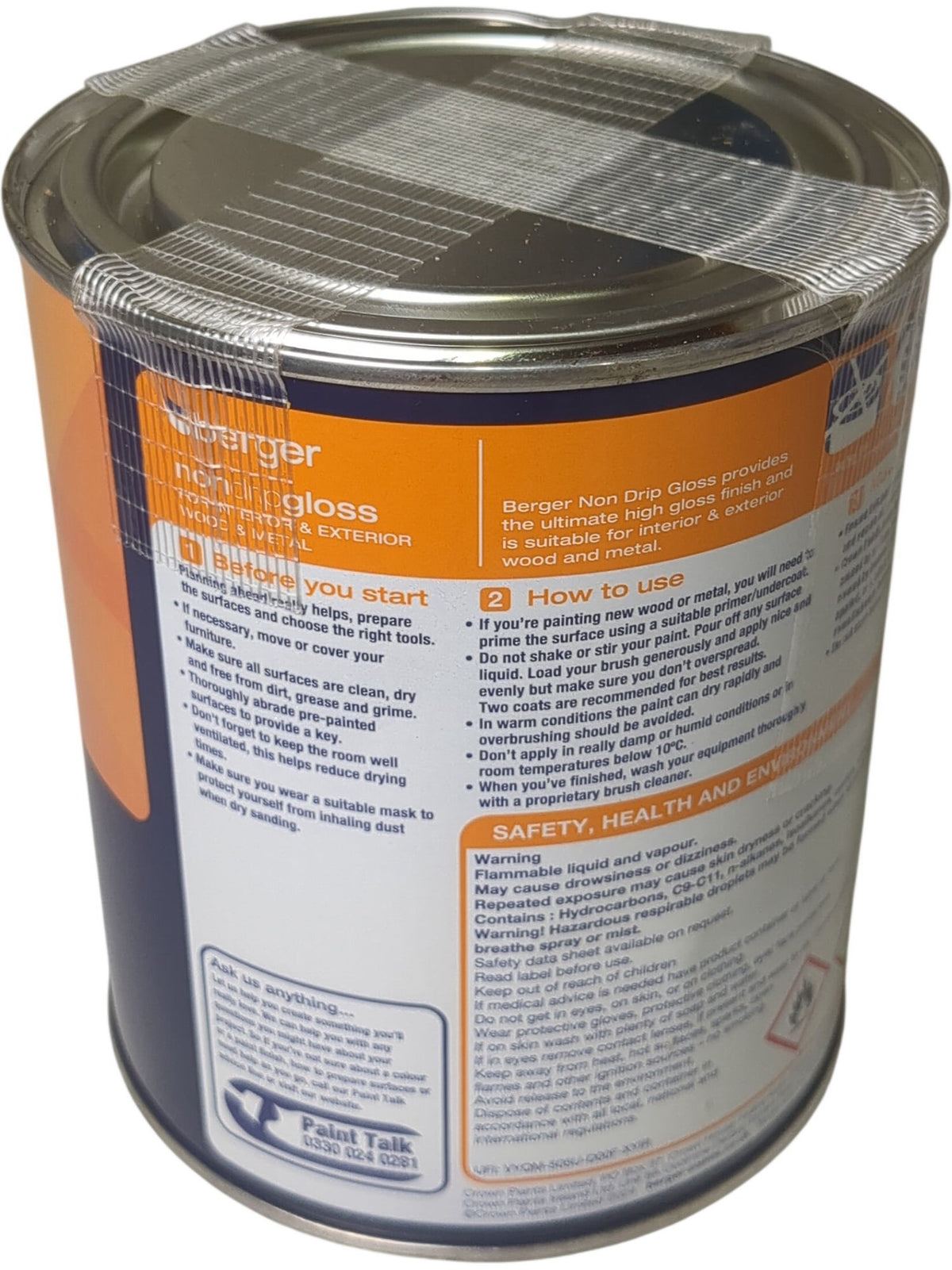 Berger | Non Drip Gloss Paint | Squirrel Grey | 750ml