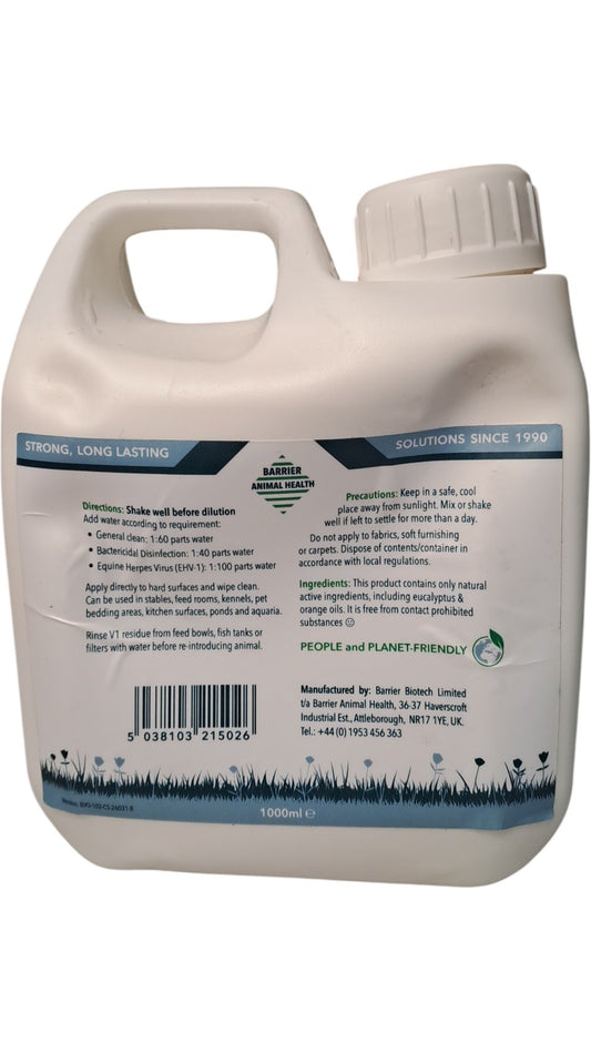 Barrier Animal Health | Barrier V1 Concentrate | 1000ml