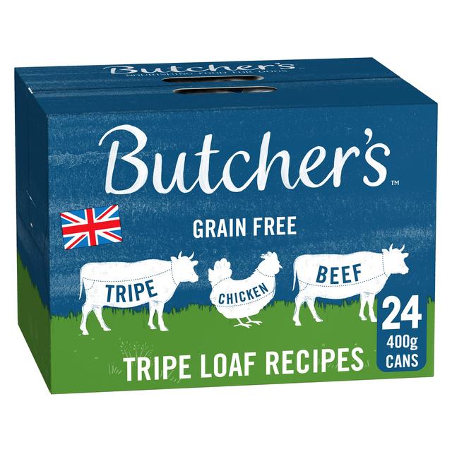 Butcher's Tripe Loaf Recipes Dog Food Tins, 24 X 400g