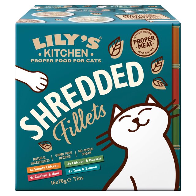 Lily's Kitchen Shredded Fillets Tins Multipack, 16 X 70g