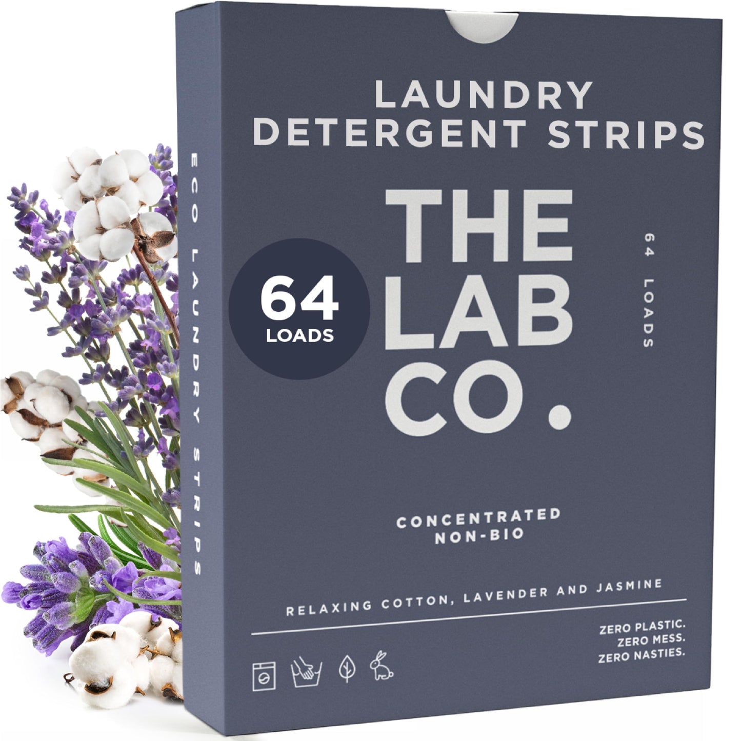 The Lab Co| Non Bio Detergent Strips| 64 Loads