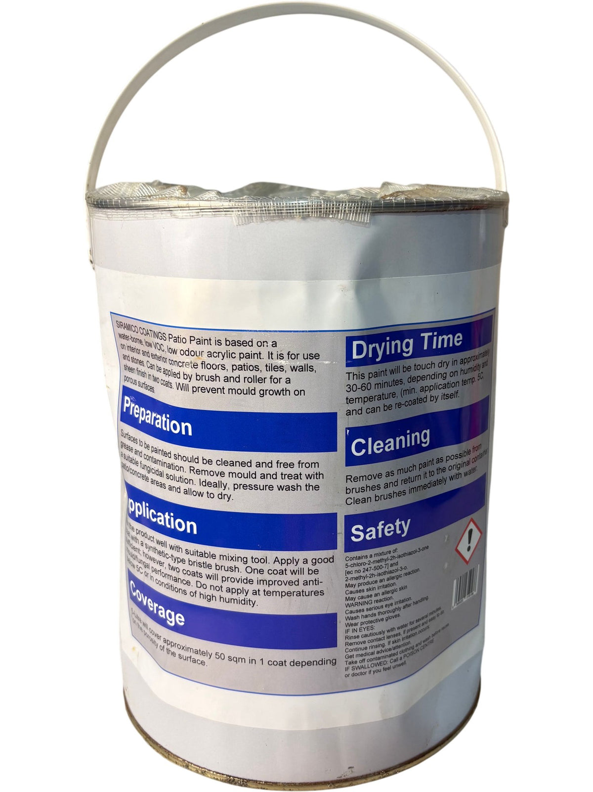 Siramico Coatings The Patio Paint Tough & Durable Black 5L