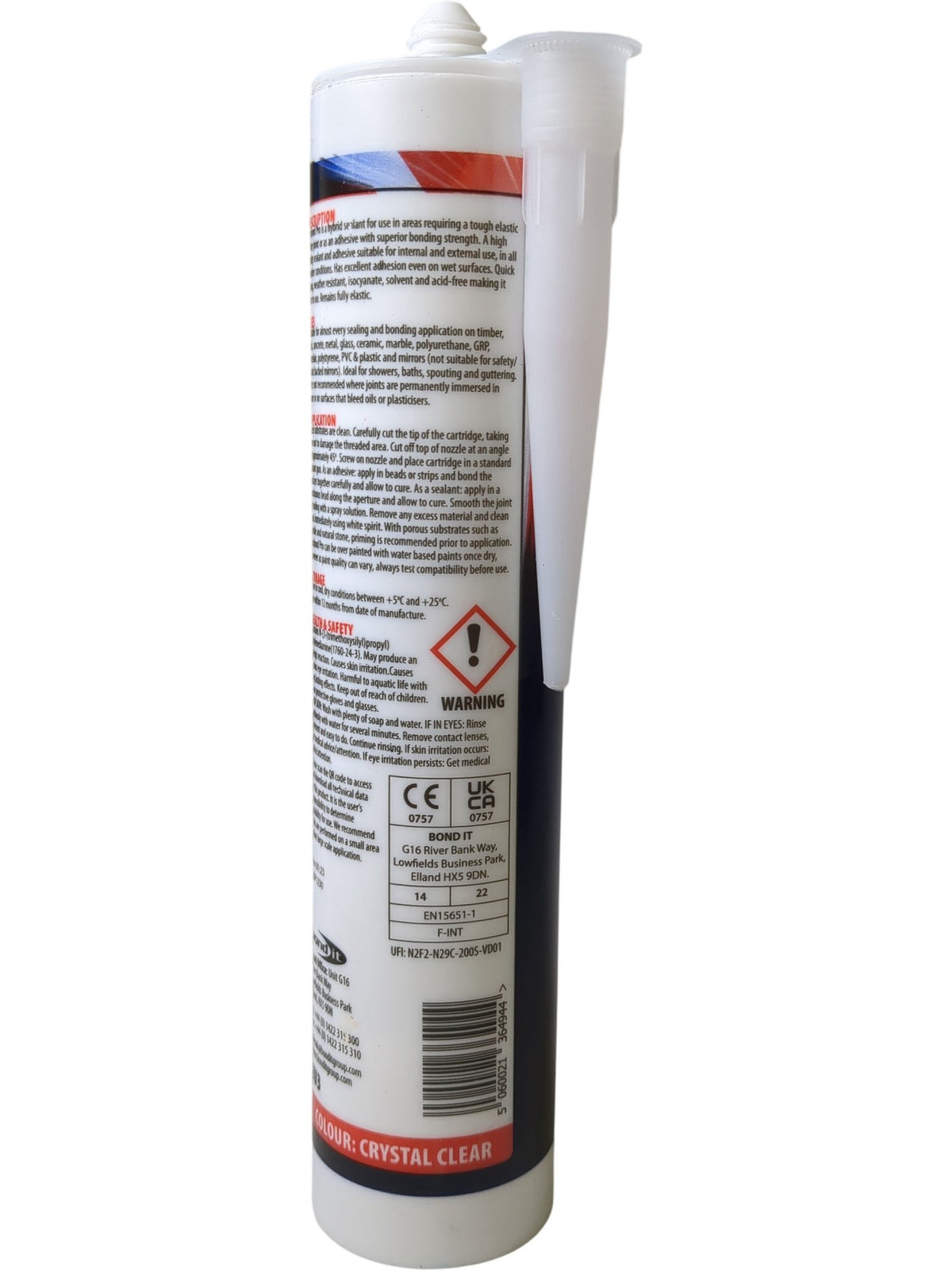Bond It | Gripbond Pro Advanced Hybrid Adhesive & Sealant | Crystal Clear | 290m