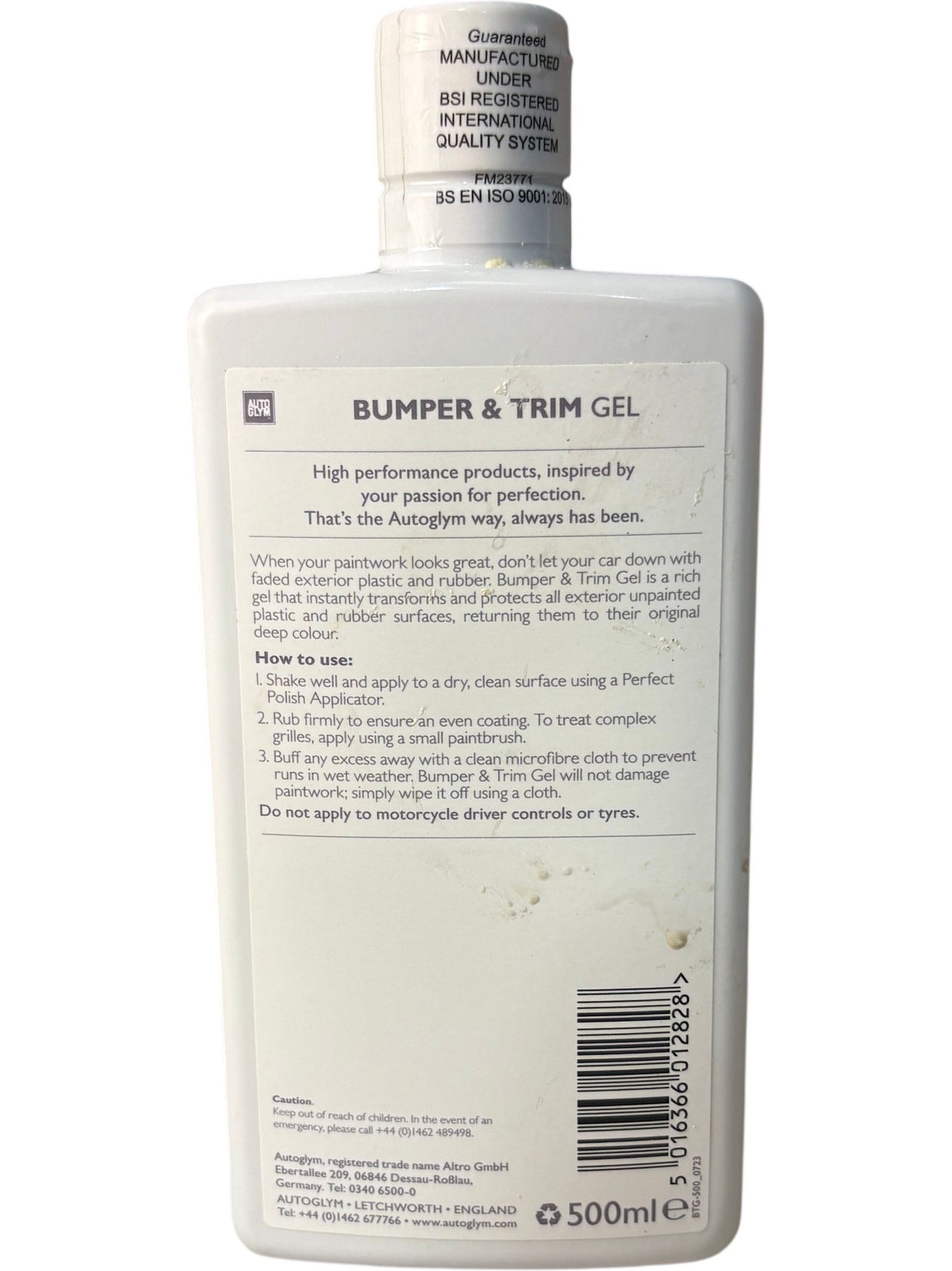 Autoglym Bumper & Trim Gel 500ml