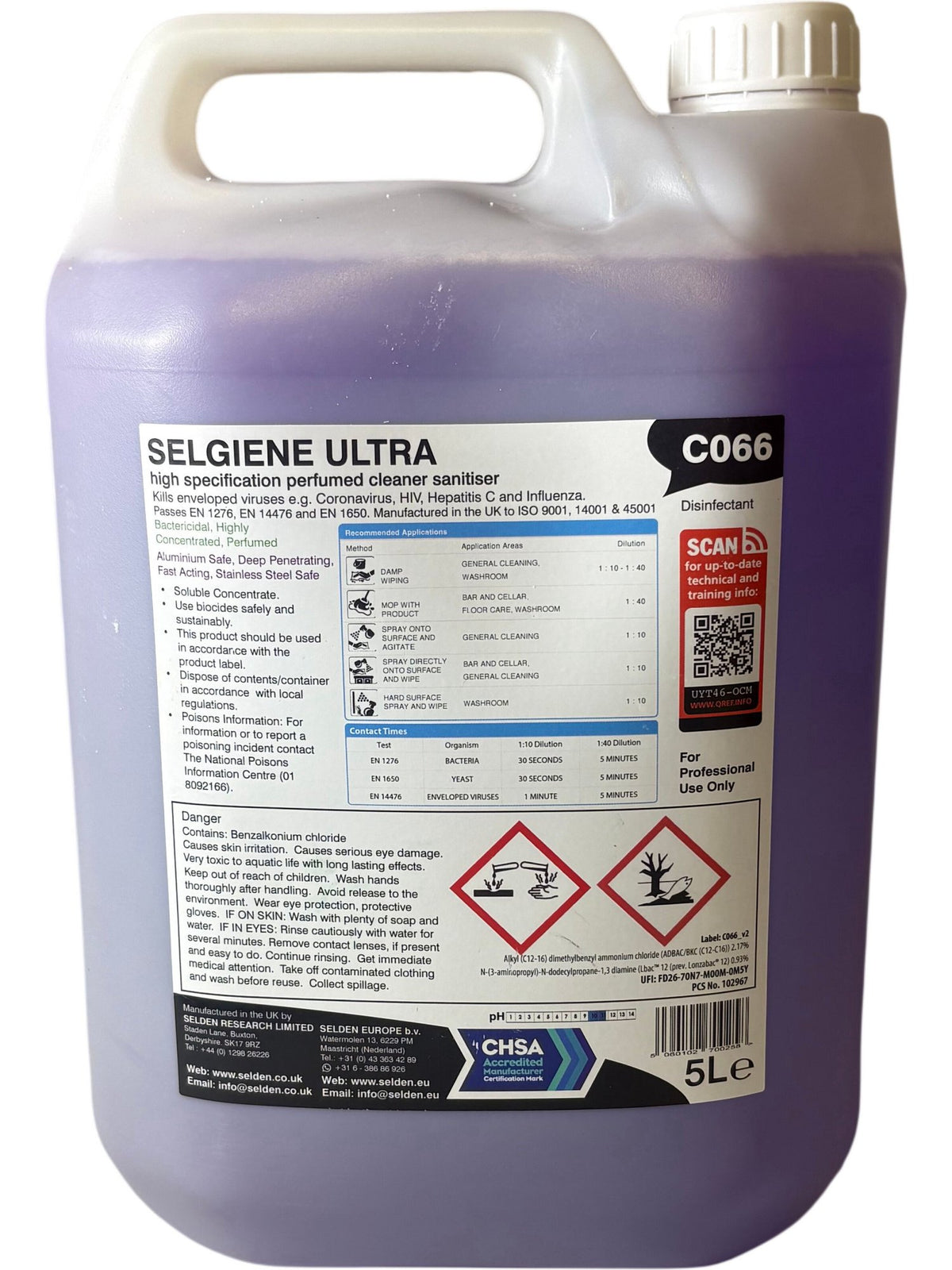 Selden Selgiene Ultra Disinfectant C066 5L