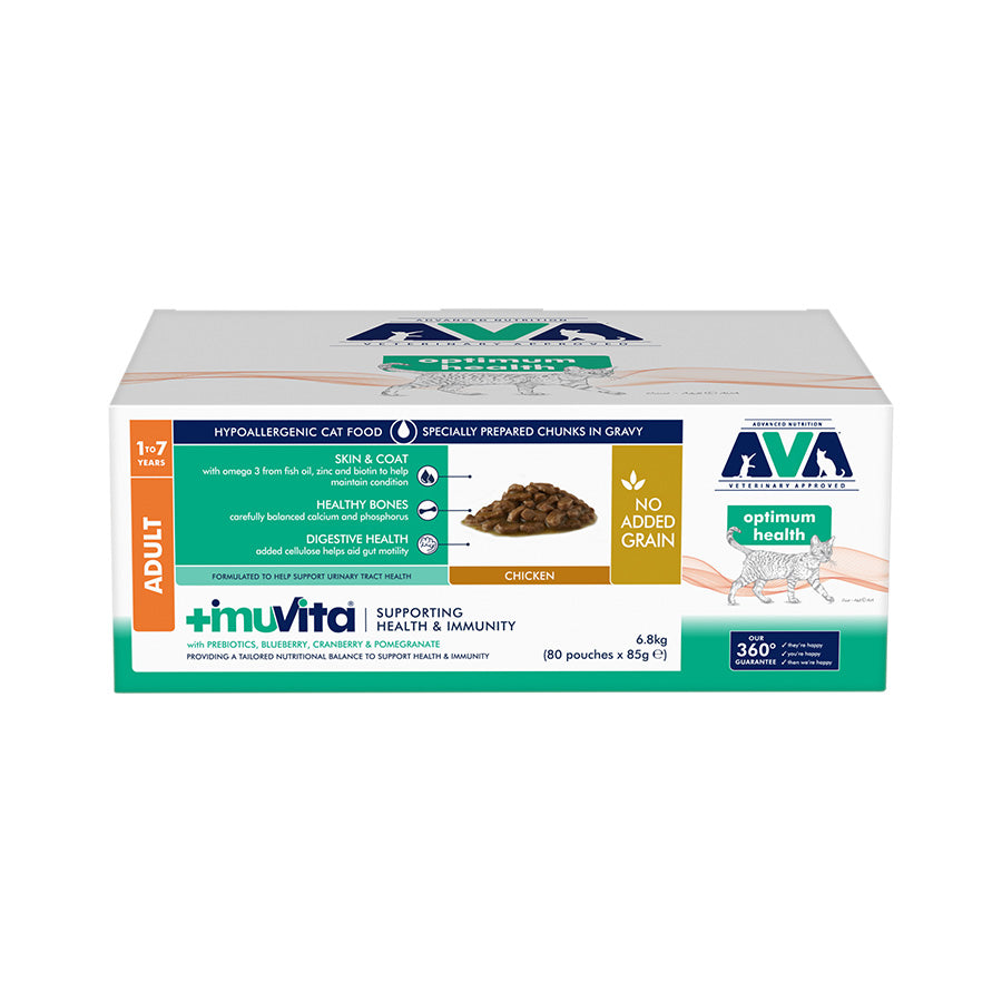 AVA Optimum Health Hypoallergenic Wet Food Chicken x 80 Pouches 6.8kg