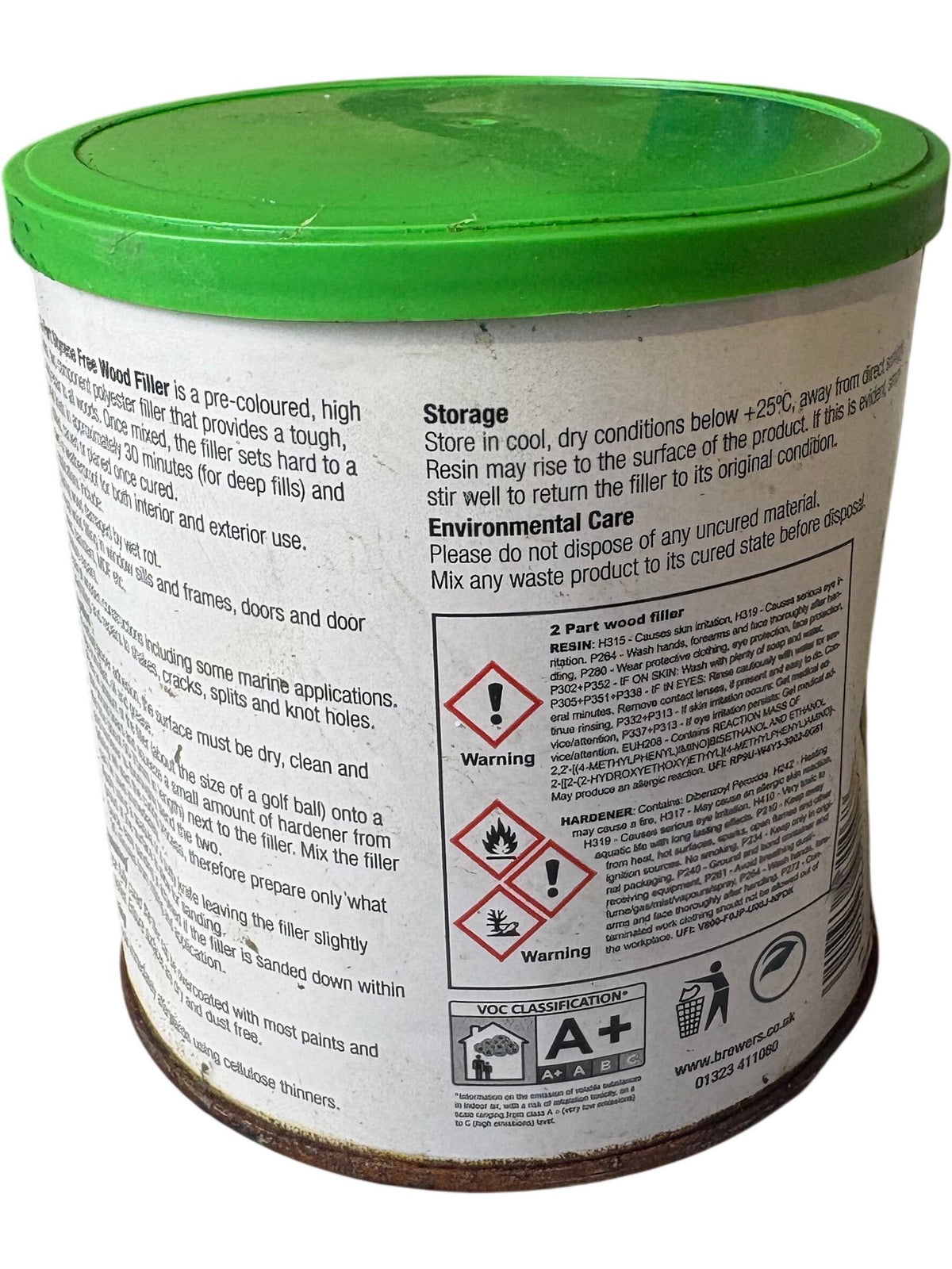 Brewers Wood Filler 2-Part Styrene Free 770ml