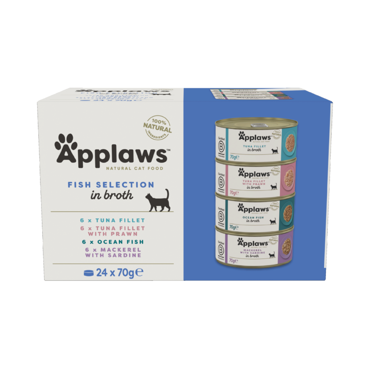 Applaws | Fish Selection in Broth | 24x70g