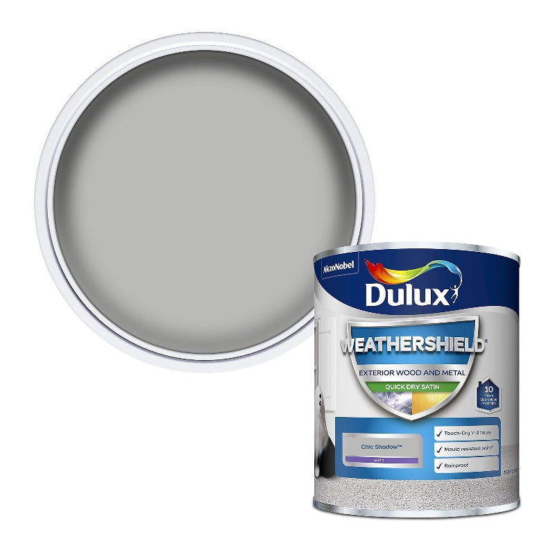 Dulux Weathershield| UPVC,Wood&Metal| Chic Shadow Satin|750ml