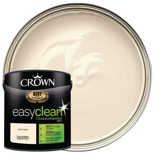 Crown| Tough & Washable Matt| Ivory Cream| 2.5L