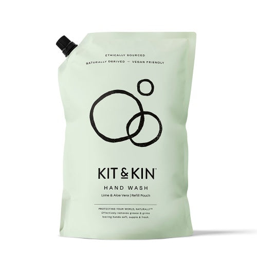 Kit & Kin| Hand Wash Pouch| Lime & Aloe Vera| 1L