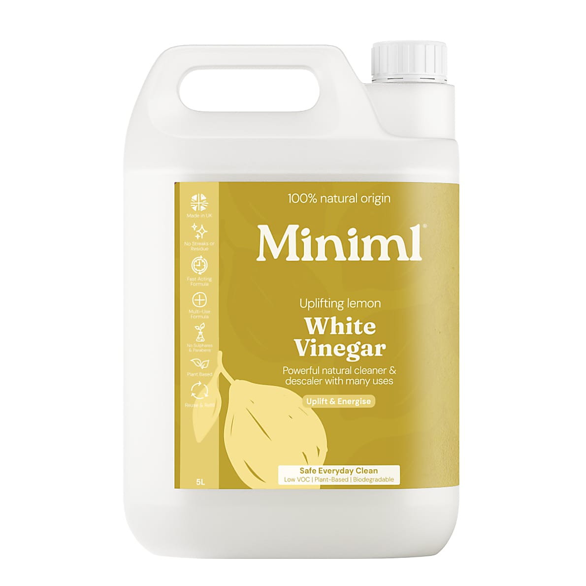 Miniml| White Vinegar| Uplifting Lemon| 5L